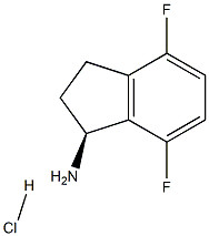 (S)-4,7-Difluoro-2,3-dihydro-1H-inden-1-amine hydrochloride Structure