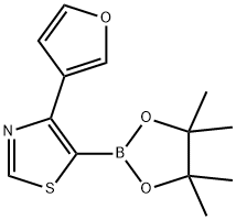 4-(3-Furyl)thiazole-5-boronic acid pinacol ester结构式