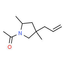 Pyrrolidine,1-acetyl-2,4-dimethyl-4-(2-propenyl)- (9CI) structure