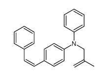 N-(2-methylprop-2-enyl)-N-phenyl-4-(2-phenylethenyl)aniline Structure