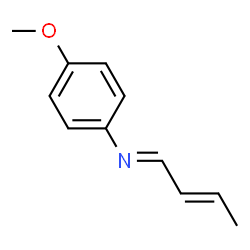 Benzenamine, N-(2E)-2-butenylidene-4-methoxy-, [N(E)]- (9CI) structure