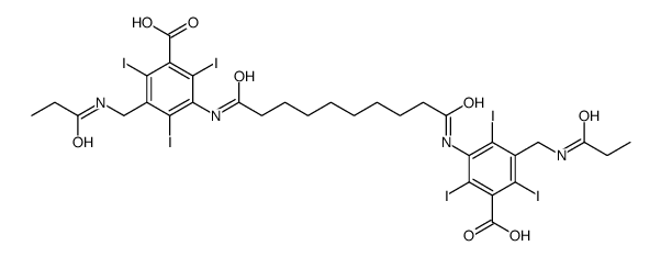 3-[[10-[3-carboxy-2,4,6-triiodo-5-[(propanoylamino)methyl]anilino]-10-oxodecanoyl]amino]-2,4,6-triiodo-5-[(propanoylamino)methyl]benzoic acid结构式