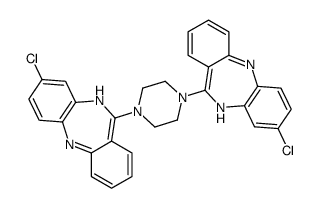 3-chloro-6-[4-(3-chloro-5H-benzo[b][1,4]benzodiazepin-6-yl)piperazin-1-yl]-5H-benzo[b][1,4]benzodiazepine structure