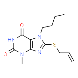 8-(allylthio)-7-butyl-3-methyl-3,7-dihydro-1H-purine-2,6-dione结构式