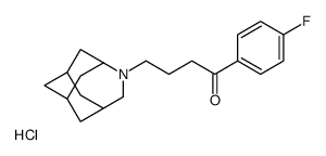 Butyrophenone, 4-(4-azatricyclo(4.3.1.1(sup 3,8))undec-4-yl)-4'-fluoro-, hydrochloride Structure