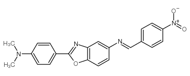 [2-(4-Dimethylamino-phenyl)-benzooxazol-5-yl]-(4-nitro-benzylidene)-amine结构式