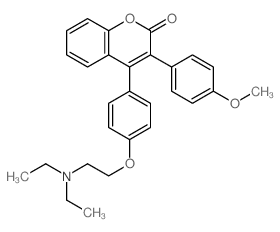 4-[4-(2-diethylaminoethoxy)phenyl]-3-(4-methoxyphenyl)chromen-2-one结构式