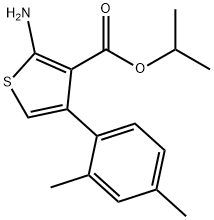2-氨基-4-(2,4-二甲基苯基)噻吩-3-甲酸异丙酯结构式