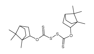 μ-disulfido-1,2-dithio-dicarbonic acid O,O'-dibornyl ester Structure