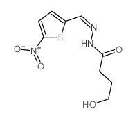 4-hydroxy-N-[(5-nitrothiophen-2-yl)methylideneamino]butanamide structure