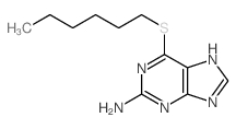 6-hexylsulfanyl-5H-purin-2-amine结构式