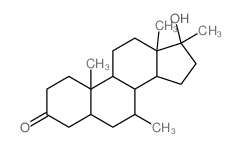 17-hydroxy-7,10,13,17-tetramethyl-2,4,5,6,7,8,9,11,12,14,15,16-dodecahydro-1H-cyclopenta[a]phenanthren-3-one Structure