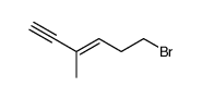 6-bromo-3-methyl-hex-3-en-1-yne Structure