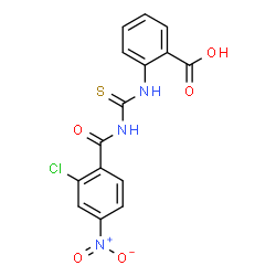 2-[[[(2-CHLORO-4-NITROBENZOYL)AMINO]THIOXOMETHYL]AMINO]-BENZOIC ACID Structure