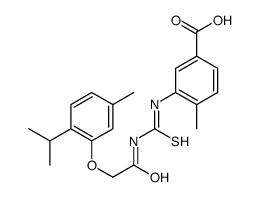 4-METHYL-3-[[[[[5-METHYL-2-(1-METHYLETHYL)PHENOXY]ACETYL]AMINO]THIOXOMETHYL]AMINO]-BENZOIC ACID Structure