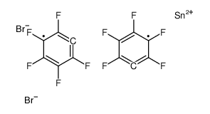 dibromo-bis(2,3,4,5,6-pentafluorophenyl)stannane Structure