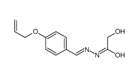 2-hydroxy-N-[(E)-(4-prop-2-enoxyphenyl)methylideneamino]acetamide Structure