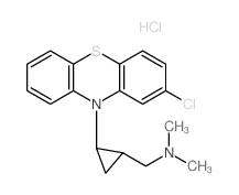 1-[(1S,2R)-2-(2-chlorophenothiazin-10-yl)cyclopropyl]-N,N-dimethyl-methanamine hydrochloride结构式