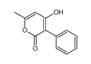 4-hydroxy-6-methyl-3-phenylpyran-2-one结构式