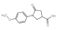 1-(4-甲氧基-苯基)-5-氧代-吡咯烷-3-羧酸结构式