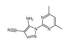 5-amino-1-(4,6-dimethylpyrimidin-2-yl)pyrazole-4-carbonitrile结构式