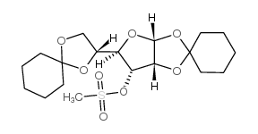 1,2:5,6-DI-O-CYCLOHEXYLIDENE-3-O-METHYLSULFONYL-ALPHA-D-ALLOFURANOSE结构式