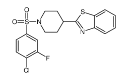 Piperidine, 4-(2-benzothiazolyl)-1-[(4-chloro-3-fluorophenyl)sulfonyl]- (9CI) picture