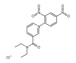 3-Diethylaminocarbonyl-1-(2,4-dinitrophenyl)pyridiniumchlorid Structure