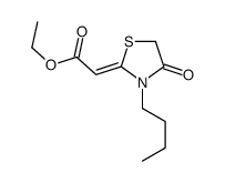 ethyl 2-(3-butyl-4-oxo-1,3-thiazolidin-2-ylidene)acetate结构式