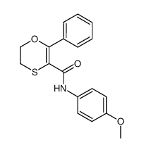 2-Phenyl-5,6-dihydro-[1,4]oxathiine-3-carboxylic acid (4-methoxy-phenyl)-amide Structure