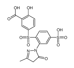 5-[[2-(4,5-dihydro-3-methyl-5-oxo-1H-pyrazol-1-yl)-4-sulphophenyl]sulphonyl]salicylic acid structure