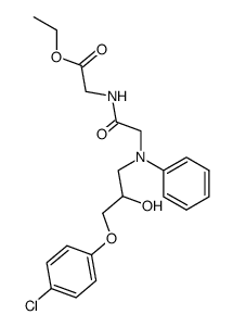 (2-{[3-(4-Chloro-phenoxy)-2-hydroxy-propyl]-phenyl-amino}-acetylamino)-acetic acid ethyl ester Structure