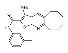 3-amino-N-(3-methylphenyl)-5,6,7,8,9,10-hexahydrocycloocta[b]thieno[3,2-e]pyridine-2-carboxamide结构式