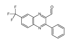 3-phenyl-7-(trifluoromethyl)quinoxaline-2-carbaldehyde Structure