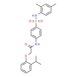 N-(4-{[(2,4-dimethylphenyl)amino]sulfonyl}phenyl)-2-(2-isopropylphenoxy)acetamide结构式