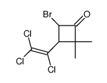 4-bromo-2,2-dimethyl-3-(1,2,2-trichloroethenyl)cyclobutan-1-one结构式