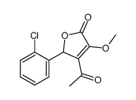 3-acetyl-2-(2-chlorophenyl)-4-methoxy-2H-furan-5-one Structure