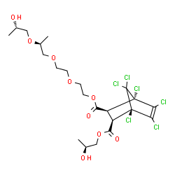 1,4,5,6,7,7-Hexachlorobicyclo[2.2.1]hept-5-ene-2,3-dicarboxylic acid 2-[2-[2-[2-(2-hydroxypropoxy)propoxy]ethoxy]ethyl]3-(2-hydroxypropyl) ester structure