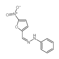 N-[(5-nitro-2-furyl)methylideneamino]aniline structure