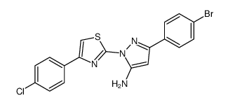 5-(4-bromophenyl)-2-[4-(4-chlorophenyl)-1,3-thiazol-2-yl]pyrazol-3-amine结构式