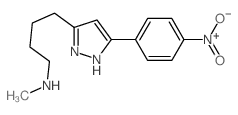 1H-Pyrazole-3-butanamine, N-methyl-5-(4-nitrophenyl)-结构式