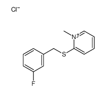 2-[(3-fluorophenyl)methylsulfanyl]-1-methylpyridin-1-ium,chloride Structure