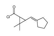 Cyclopropanecarbonyl chloride, 3-(cyclopentylidenemethyl)-2,2-dimethyl-, (1R-cis)- (9CI)结构式