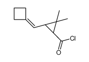 Cyclopropanecarbonyl chloride, 3-(cyclobutylidenemethyl)-2,2-dimethyl-, (1R-trans)- (9CI)结构式