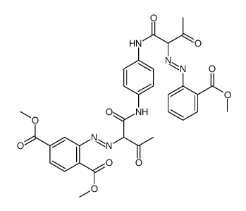 dimethyl 2-[[1-[[[4-[[2-[[2-(methoxycarbonyl)phenyl]azo]-1,3-dioxobutyl]amino]phenyl]amino]carbonyl]-2-oxopropyl]azo]terephthalate picture