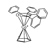 (η5-cyclopentadienyl)(η4-tetraphenyl-2-butene-1,4-dione-O,C,C',C'')cobalt(I)结构式