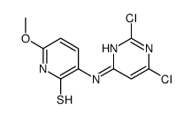 3-[(2,6-dichloropyrimidin-4-yl)amino]-6-methoxy-1H-pyridine-2-thione结构式