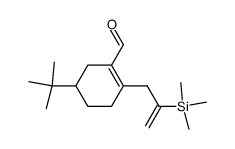 5-(tert-butyl)-2-(2-(trimethylsilyl)allyl)cyclohex-1-ene-1-carbaldehyde Structure