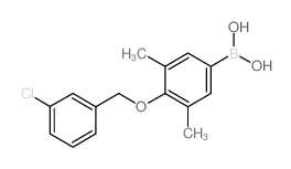 4-(3'-氯苄氧基)-3,5-二甲基苯基硼酸结构式