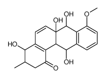 Benz(a)anthracen-1(2H)-one, 3,4,6a,7,12,12a-hexahydro-4,6a,7,12-tetrah ydroxy-8-methoxy-3-methyl-结构式